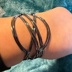 Elegant gunmetal  Women's cuff Bracelet